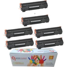 QPrint Hp Çipli CF283A 83A 5 + 1 Ekonomik Paket Garantili Uyumlu Toner M126A 127FN 127FW 128FN Muadil Toner