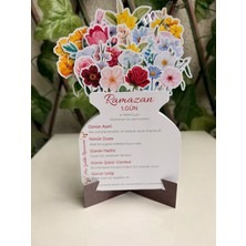 Tiny Stories TR Çiçek Temalı Ramazan Ayı 29 Günlük Masa Takvimi+Karton Stand + Hediyeli