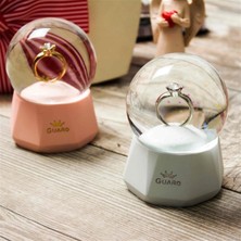 MiraLive Tektaş Yüzük Temalı Işıklı Küçük Boy Kar Küresi Mavi