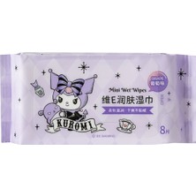 Miniso Sanrio Lisanslı Kuromi E Vitamini Nemlendirici Mini Mendil