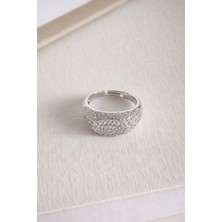 Deesse Latelier SILVER RENK TAŞLI OVAL YÜZÜK