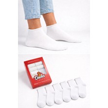 Ducks Socks Kadın 6'lı Pamuklu Kutulu Lastiksiz Dikişsiz Iz Bırakmaz Kısa Konç Sıkmayan Çorap