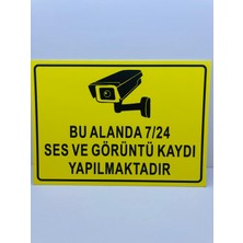 7/24 Ses ve Görüntü Kaydı - Uyarı Tabelası - Dekota Yönlendirme Tabelası (25*35)