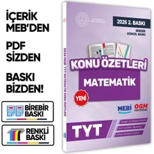 Karakutu Yayınları 2026 YKS-TYT MEBİ-OGM Matematik Pratik Konu Özet Kitabı RENKLİ A4 Boyut Görsel Destekli BASKI ÜCRETİ