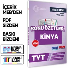 Karakutu Yayınları 2026 YKS-TYT MEBİ-OGM Kimya Pratik Konu Özet Kitabı RENKLİ A4 Boyut Görsel Destekli BASKI ÜCRETİ