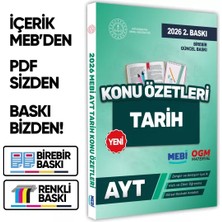 Karakutu Yayınları 2026 YKS-AYT MEBİ-OGM Tarih Pratik Konu Özet Kitabı RENKLİ A4 Boyut Görsel Destekli BASKI ÜCRETİ