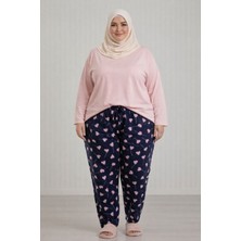 Cng Moda Desenli Battal Polar Pijama Altı