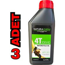 Naturachem 4t 10W-40 Motosiklet Yağı 0.9 Litre (3 Adet)
