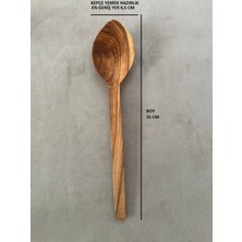 Avanterra Zeytin Ağacından El Emeği Kepçe Düz-(Yemek Hazırlık Için)