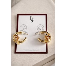 Deesse Latelier GOLD TAŞLI KNOTİA KÜPE