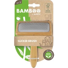 M-Pets Bambu Ince Telli Köpek Fırçası 12.2X15.5 cm L