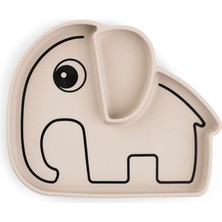 Done By Deer Done by Deer - Elphee - Vakumlu Bölmeli Silikon Tabak - Bej