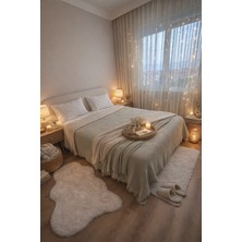 %100 Organik Pamuk 4 Kat Müslin Çok Amaçlı Yatak Örtüsü ve Pike (240X250 Cm)