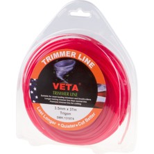 İtal Misina 3.5mm 37 Metre 3 Köşe Kırmızı