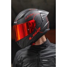 Ls2 Rapid Takaroa 2  - Mat Siyah-Kırmızı-Kırmızı Vizör-Spoiler