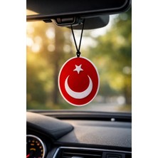 Serüven Kırmızı Beyaz Ayyıldız Dikiz Aynası Süsü – Milli Ruhunuzu Aracınıza Taşıyın - Çift Yönlü 3D Baskı