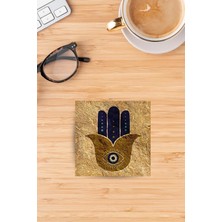 Begoloni Baskılı Doğaltaş Bardak Altlığı - Doğal Taş Bardak Altı