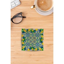 Begoloni Baskılı Doğaltaş Bardak Altlığı - Doğal Taş Bardak Altı