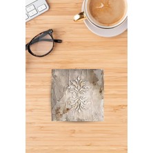 Begoloni Baskılı Doğaltaş Bardak Altlığı - Doğal Taş Bardak Altı