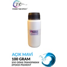 Power Time Epoxy Opak & Transparan Sıvı Pigment Boya 100 Gram / Açık Mavi / Epoksi Için