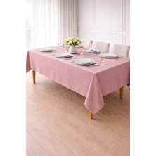 PerdeYap Kadife Dokulu Pudra Renk Masa Örtüsü 34-Pudra