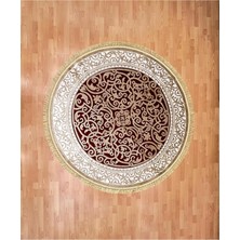 Mevlana Bazaar Osmanlı Çiçek Desenli 300 x 300 Yuvarlak Makine Yün Halı