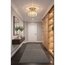 Bohem Aydınlatma Gold Tavana Sıfır Modern Cam Taşlı Tabut Avize