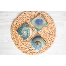 Begoloni Doğal Taş Bardak Altlığı 3'lü Set 10X10X1 cm - Doğaltaş