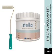 Altınmakas Bianca Stella Su Bazlı Parlak Sıvı Cam Vernik 500 ml ve Kadife Vernik Rulosu Seti