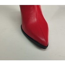 Lucciola Kadın Hakiki Deri Kırmızı Topuklu Bot