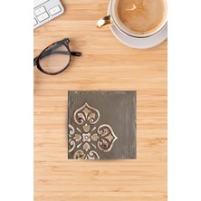 Begoloni Baskılı Doğaltaş Bardak Altlığı - Doğal Taş Bardak Altı