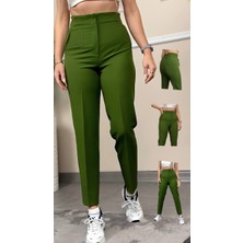 Madame Melek Zr Model Orijinal Marka Fileto Detaylı Kumaş Pantolon Dar Paça Pantolon