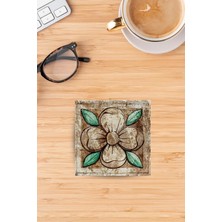 Begoloni Baskılı Doğaltaş Bardak Altlığı - Doğal Taş Bardak Altı