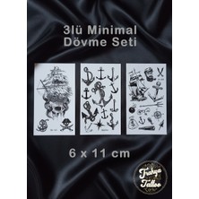 Trakya Tattoo 1-2 Hafta Kalıcı Minimal 3 Adet Geçici Dövme