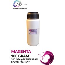 Power Time Epoxy Opak & Transparan Sıvı Pigment Boya 100 Gram / Magenta / Epoksi Için