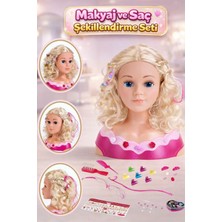 Yıldırım Oyuncak Oyuncak Büst Makyaj Saç Şekillendirme ve Güzellik Seti 27 cm