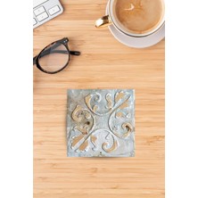 Begoloni Baskılı Doğaltaş Bardak Altlığı - Doğal Taş Bardak Altı