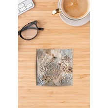 Begoloni Baskılı Doğaltaş Bardak Altlığı - Doğal Taş Bardak Altı