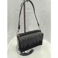 Zynp Simli Taşlı Abiye Çanta Mini El ve Omuz Çantası