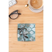 Begoloni Baskılı Doğaltaş Bardak Altlığı - Doğal Taş Bardak Altı