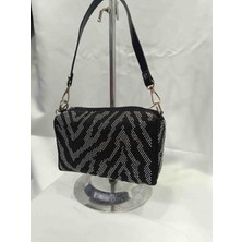 Zynp Simli Taşlı Abiye Çanta Mini El ve Omuz Çantası