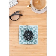 Begoloni Baskılı Doğaltaş Bardak Altlığı - Doğal Taş Bardak Altı