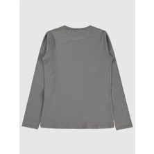 Civil Girls New York Baskılı 10-13 Yaş Sweatshirt - Gri