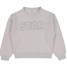 Civil Girls Star Baskılı 6-9 Yaş Sweatshirt - Gri