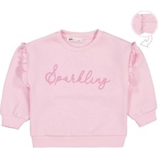 Civil Girls Sparklıng Baskılı 2-5 Yaş Sweatshirt - Pudra