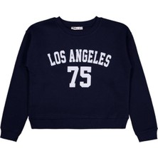Civil Girls Los Angeles Baskılı 10-13 Yaş Sweatshirt - Lacivert