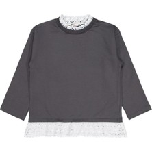 Civil Girls Brodeli 6-9 Yaş Sweatshirt - Gri