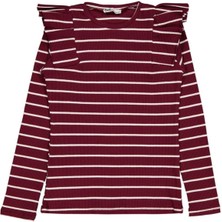 Civil Girls Ince Çizgili 10-13 Yaş Sweatshirt - Bordo