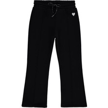 Civil Girls Kalp Nakışlı 6-9 Yaş Eşofman Altı - Siyah