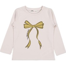 Civil Girls Kurdela Baskılı 2-5 Yaş Sweatshirt - Bej